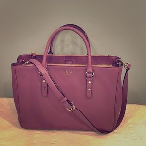 Kate Spade Med Large Satchel in Rum Raisin